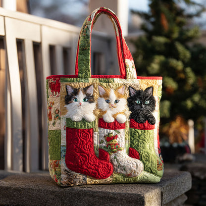 Pawsome Whimsy Quilted Tote Bag