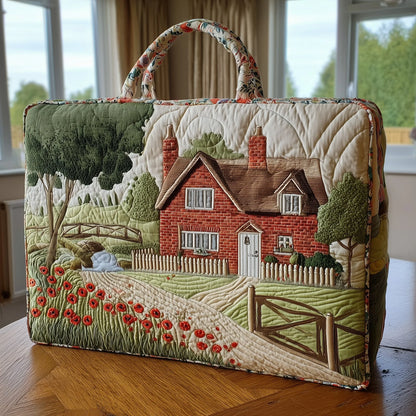 Cottage House Quilted Tote Bag