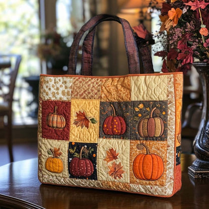 Amber Harvest Quilted Tote Bag
