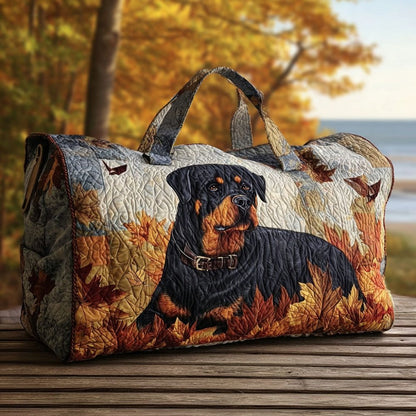 Autumn Breeze Rottweiler Quilted Duffle Bag