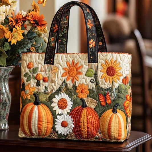 Autumn Cozy Quilted Tote Bag
