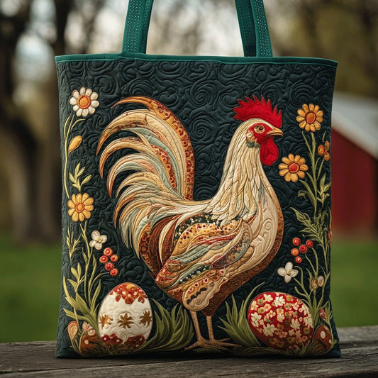 Barnyard Blossom Quilted Tote Bag