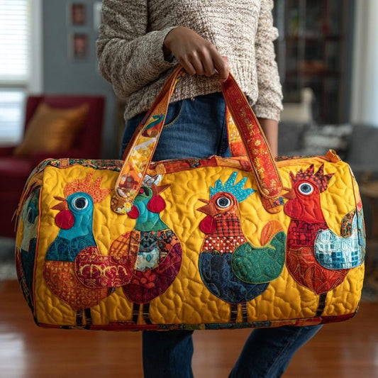 Chicken Bliss Quilted Duffle Bag