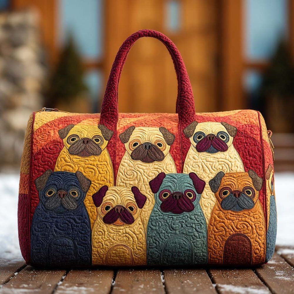 Chonkster Pug Quilted Duffle Bag