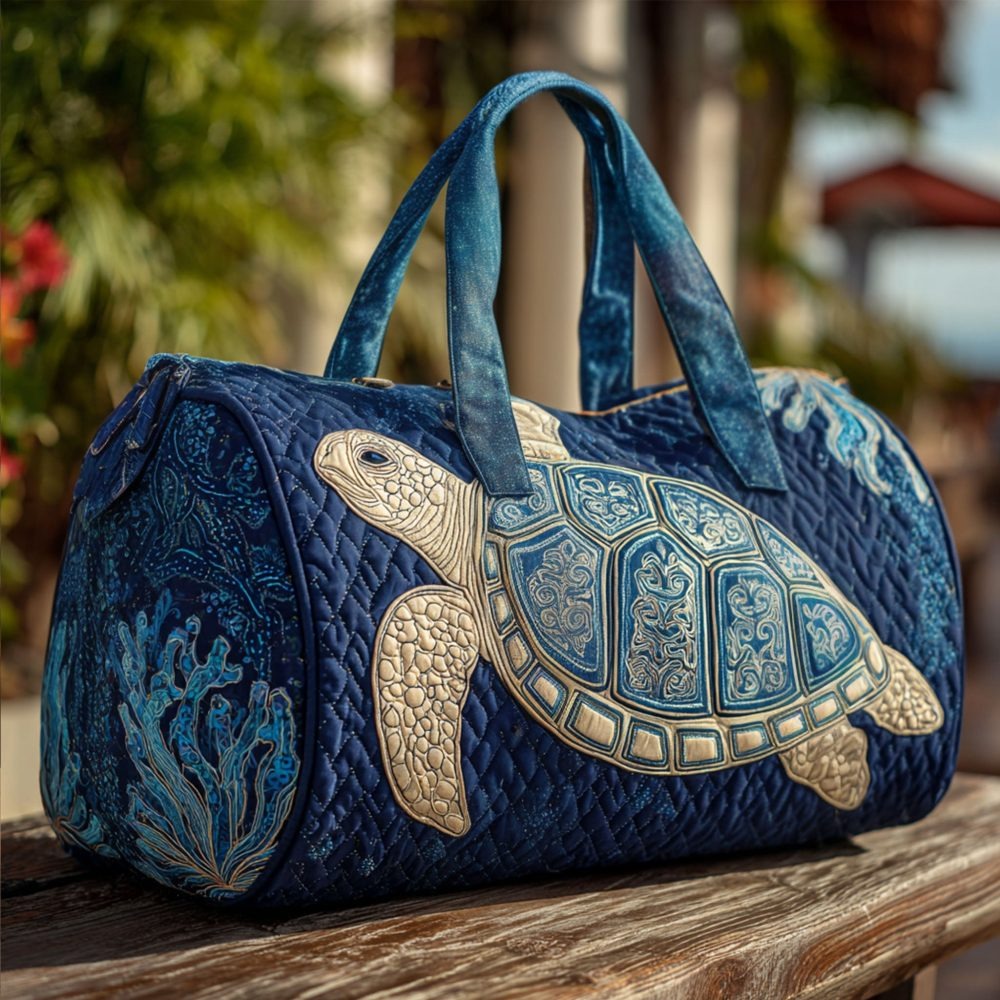 Coral Wanderer Quilted Duffle Bag