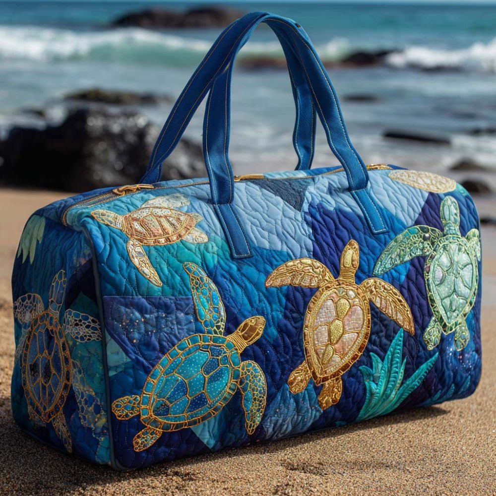 Golden Swim Quilted Duffle Bag
