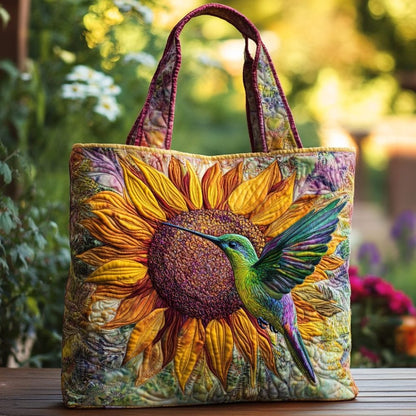 Hummingbird Breeze Quilted Tote Bag