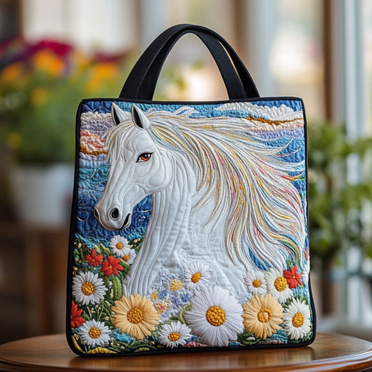 Meadow Glow Quilted Tote Bag
