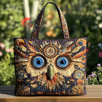 Night Owl Quilted Tote Bag
