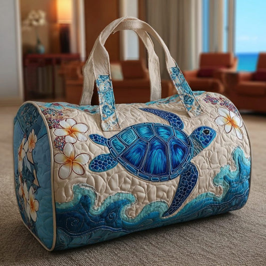 Ocean Turtle Quilted Duffle Bag
