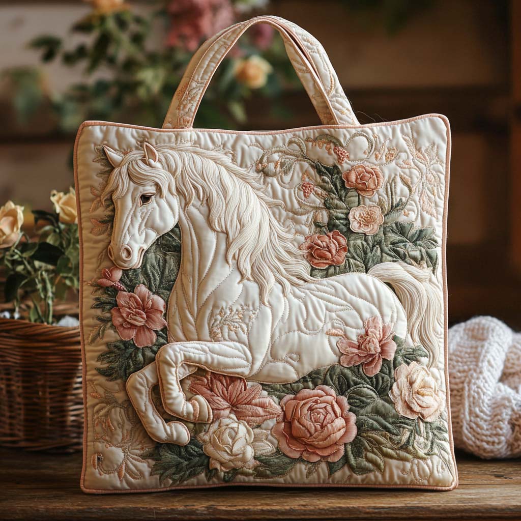 Petal Whisper Mare Quilted Tote Bag