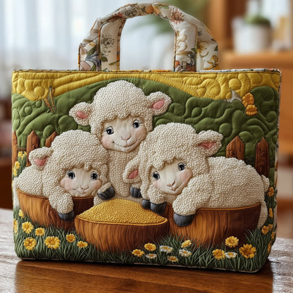 Sheep Quilted Tote Bag