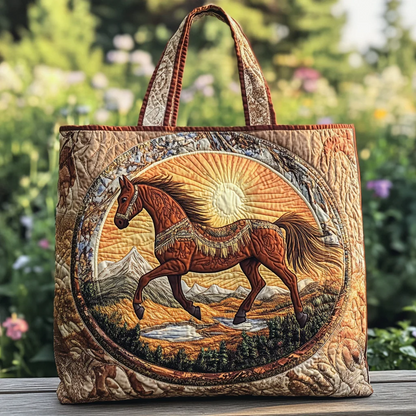 Horse Quilted Tote Bag