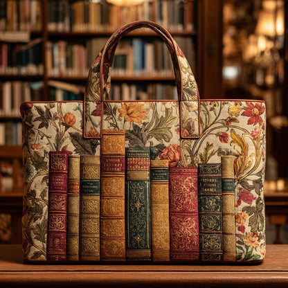 Pages Unfold Quilted Tote Bag