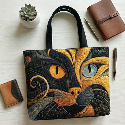 Catitude Quilted Tote Bag