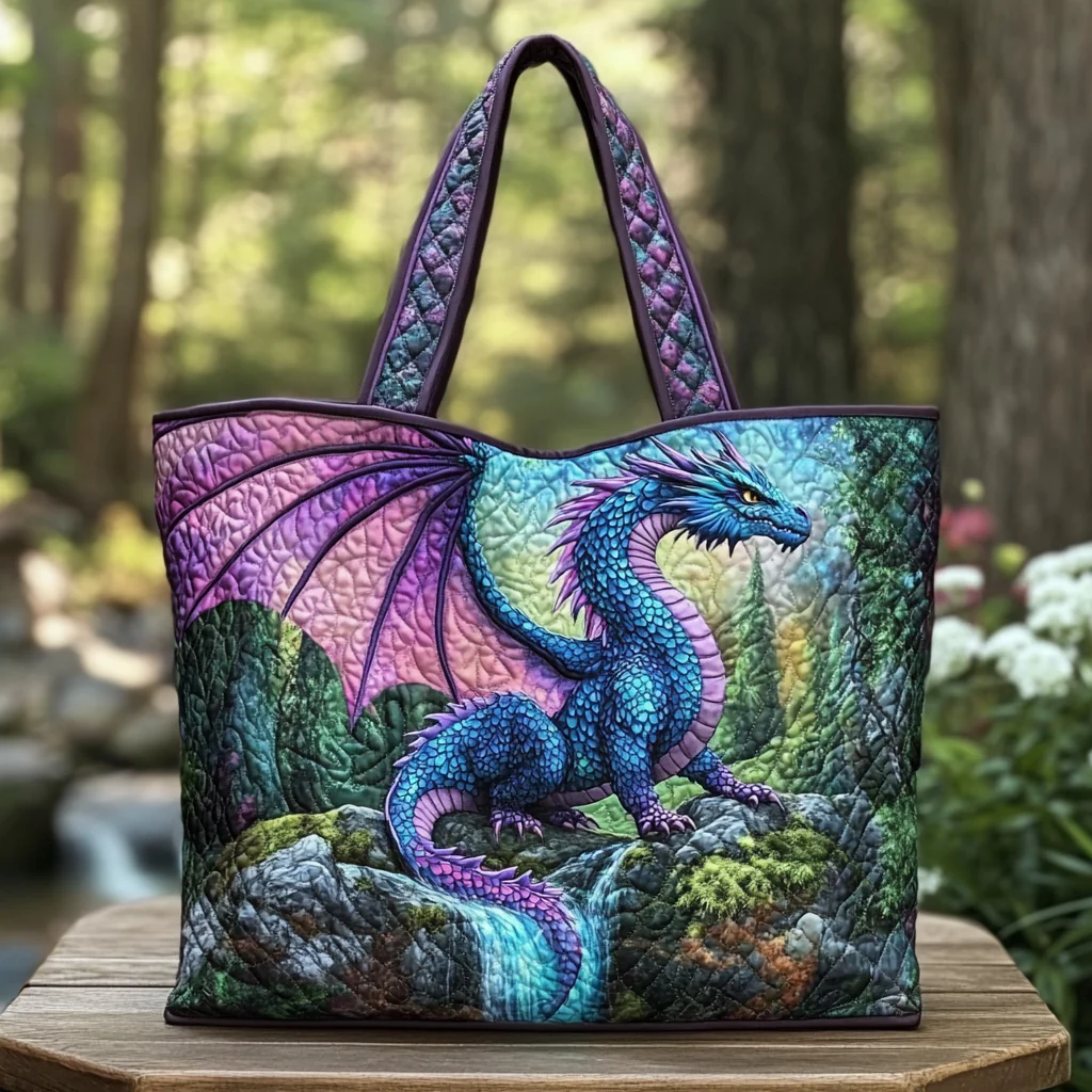 Whisper Dragon QuiltedTote Bag