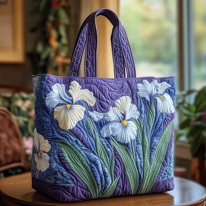 Iris Quilted Tote Bag