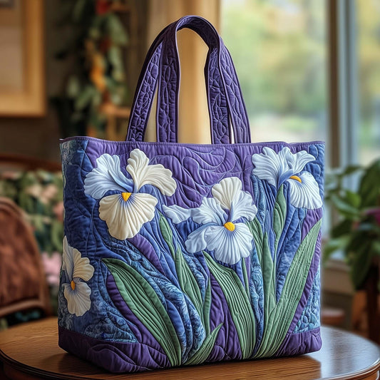 Iris Quilted Tote Bag