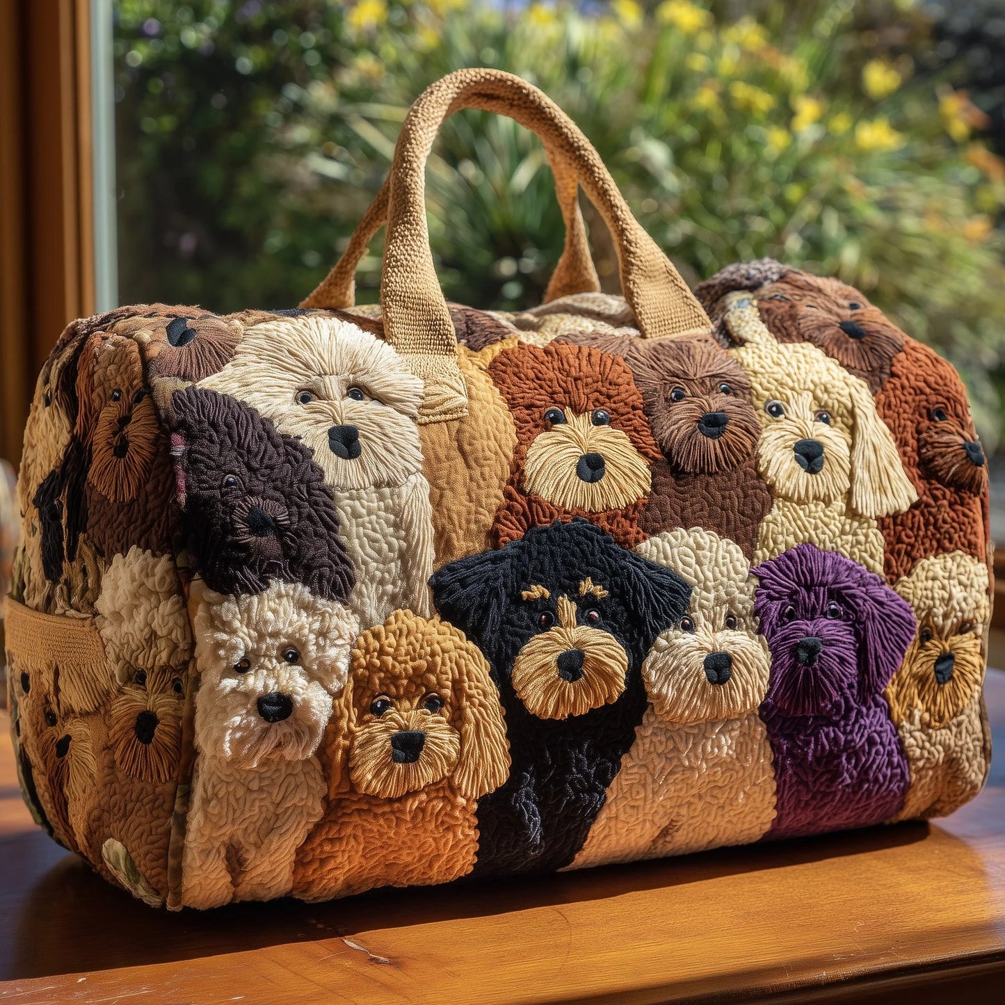 Golden Doodle Quilt Duffle Bag Quilted Duffle Bag