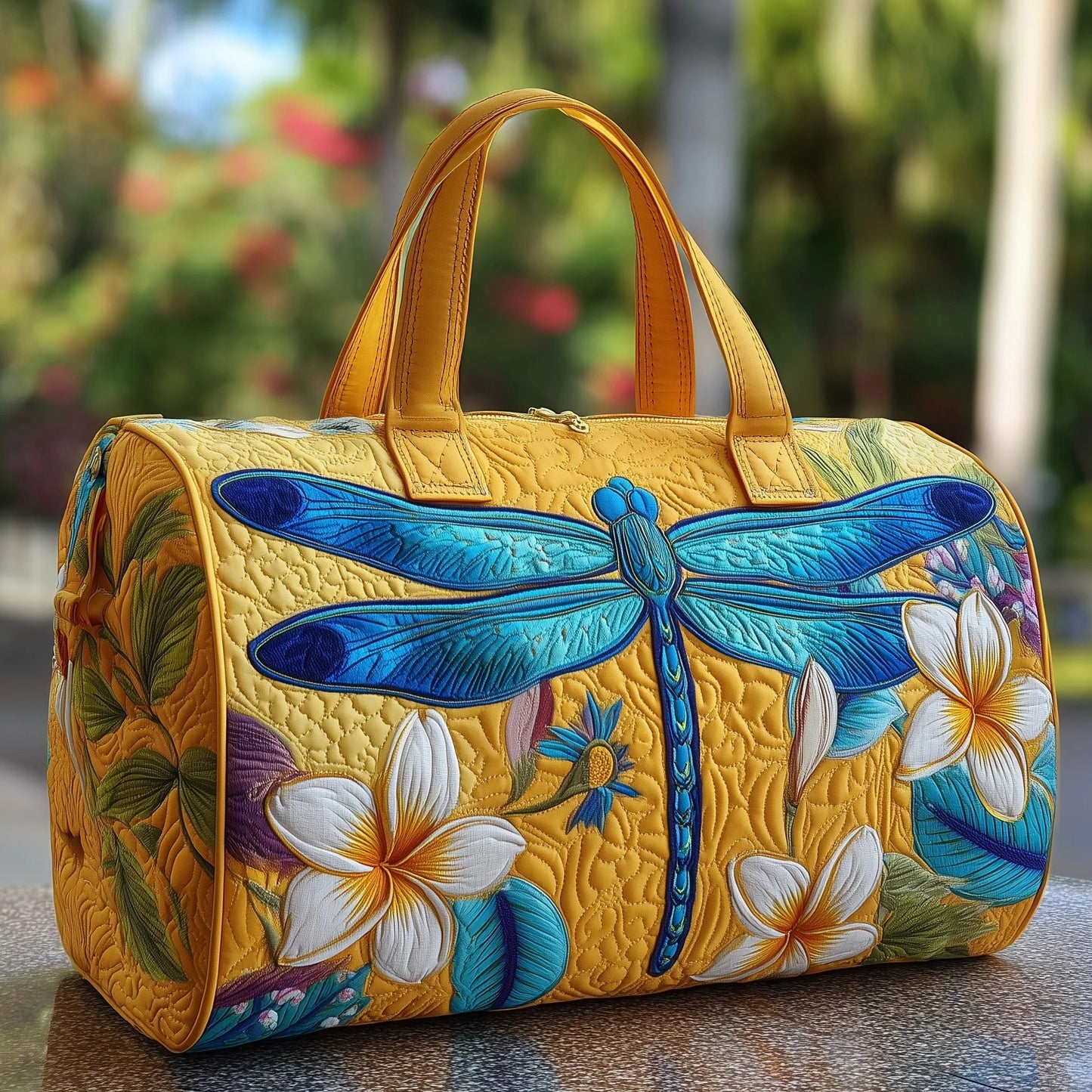 Dragonfly Quilted Duffle Bag
