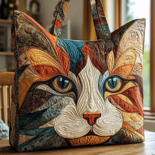 Catitude Quilted Tote Bag