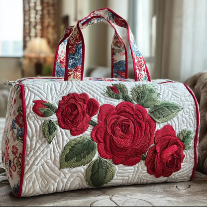 Rose Quilted Duffle Bag