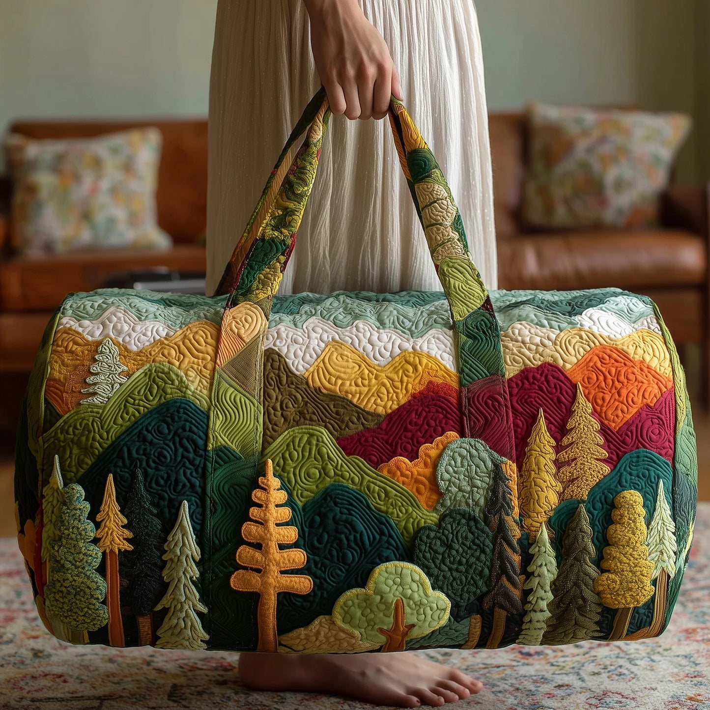Woodland Wanderer Quilted Duffle Bag