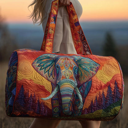 Elephant Quilted Duffle Bag